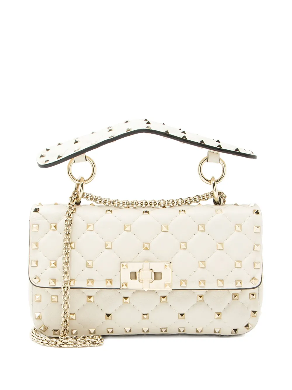 Valentino Garavani Pre-Owned small Rockstud Spike tote bag - Toni neutri