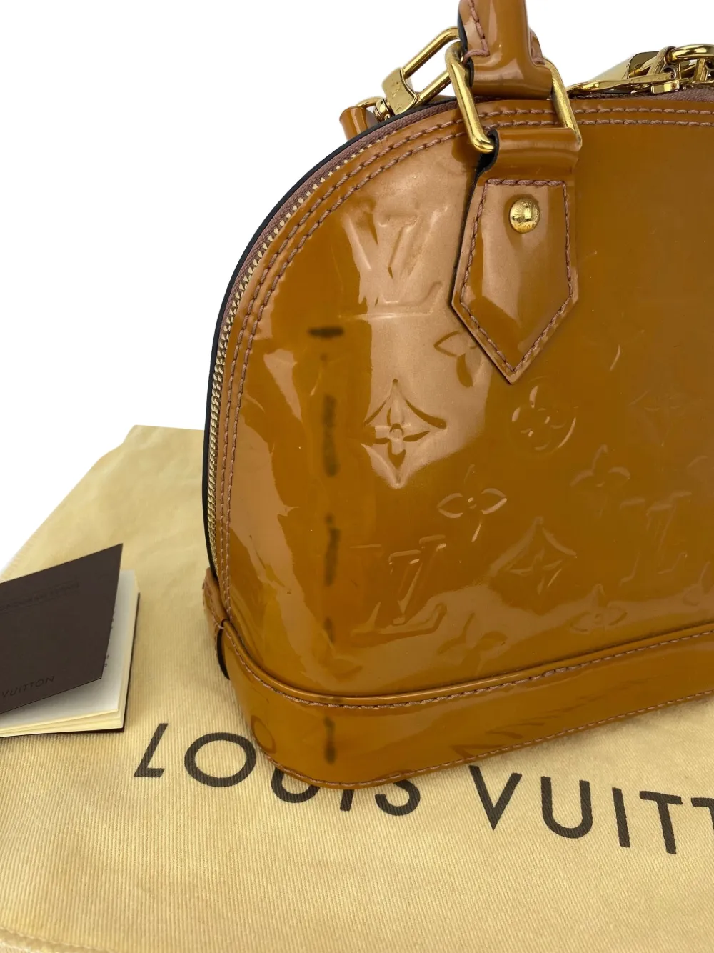 Monogram Vernis Alma Shoulder Bag