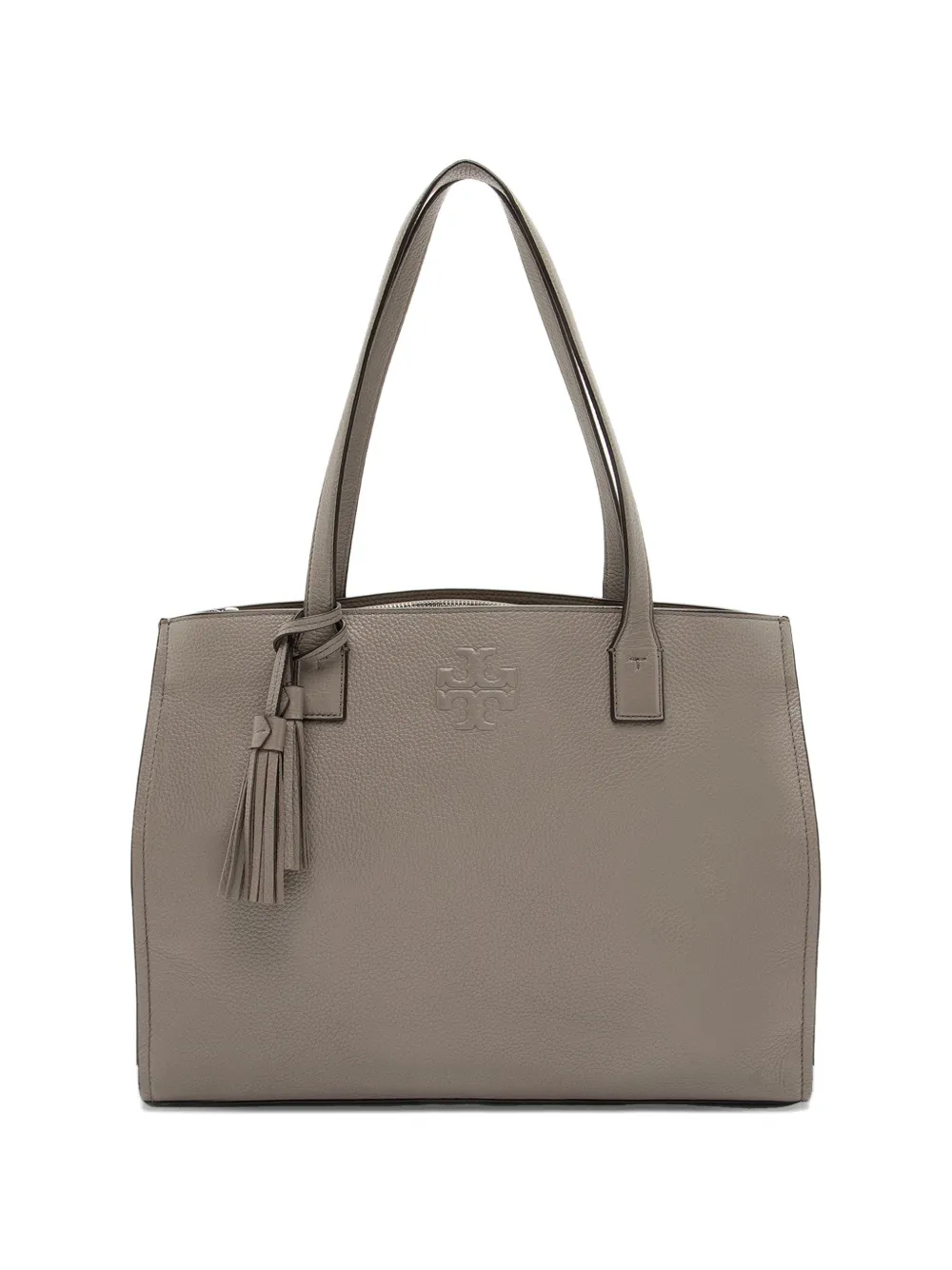 Tory Burch Large Thea pebbled-leather Tote Bag | Grey | FARFETCH