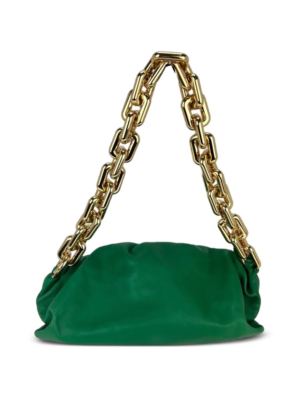 Bottega Veneta Pre-Owned chain-strap leather shoulder bag - Verde