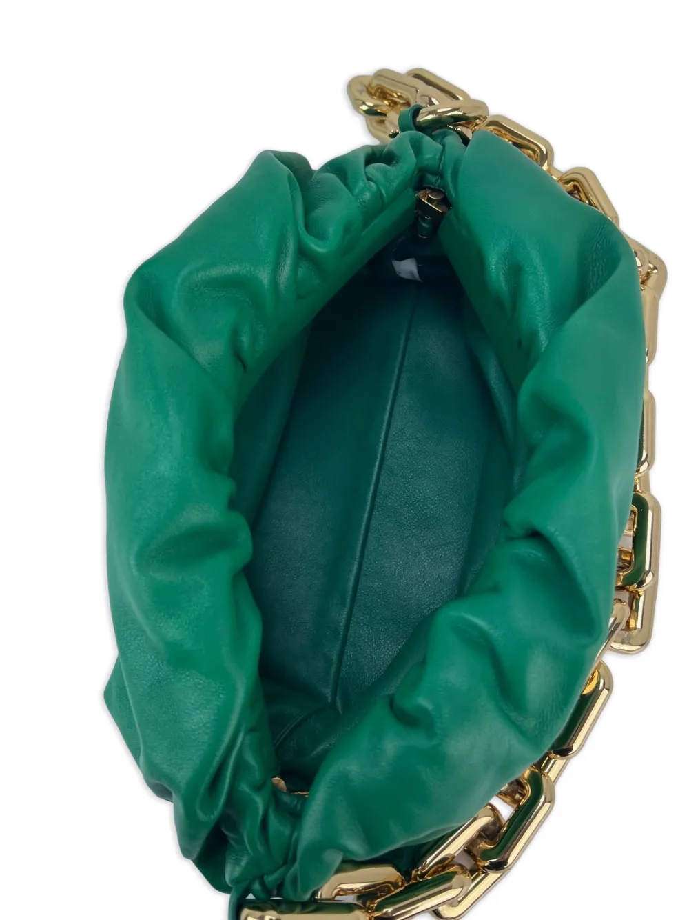 Chain-Strap Leather Shoulder Bag