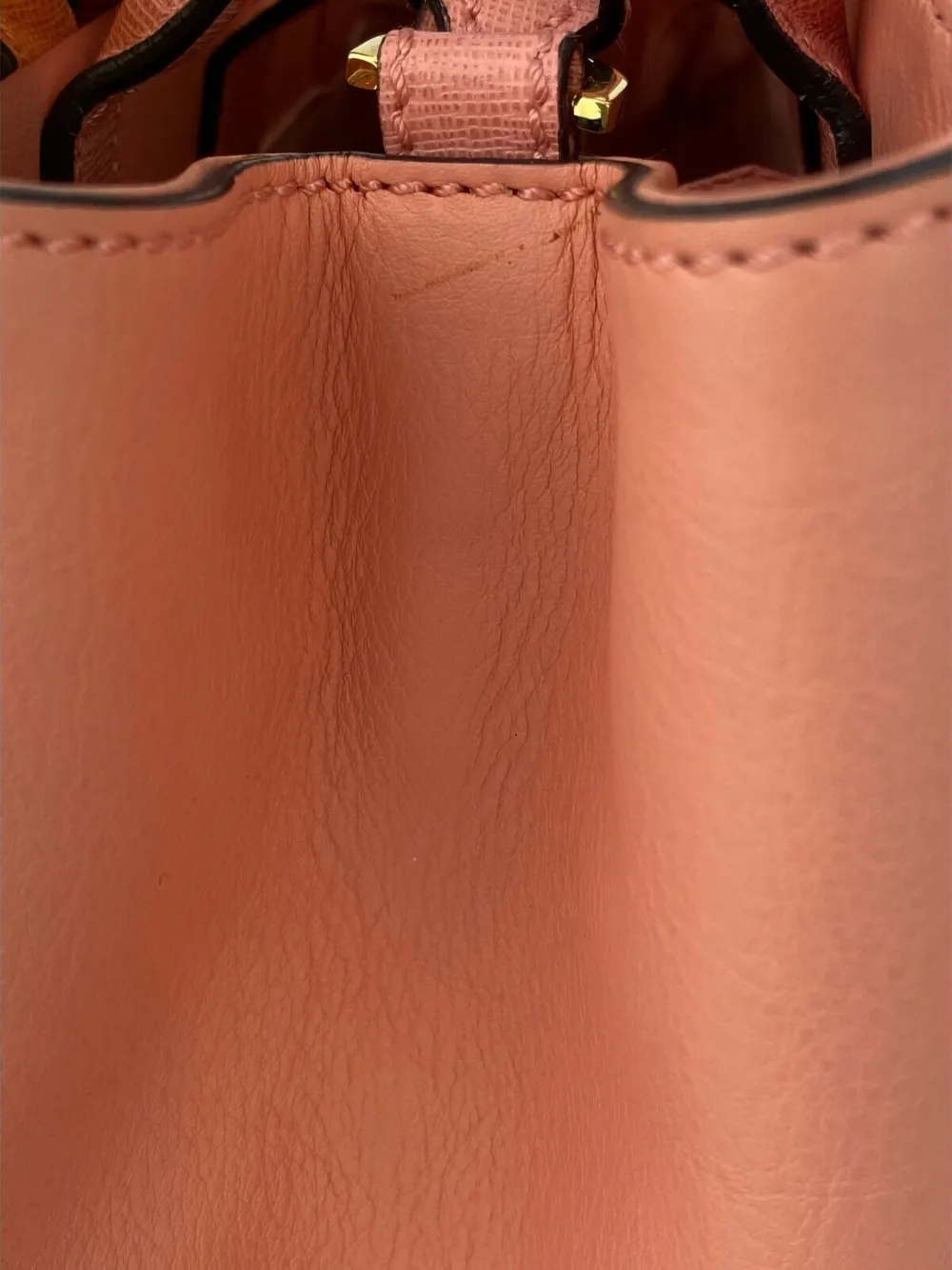 Fendi Pre-owned Petite Vitello Elite Flamingo Leather Tote Bag in Pink, view 5