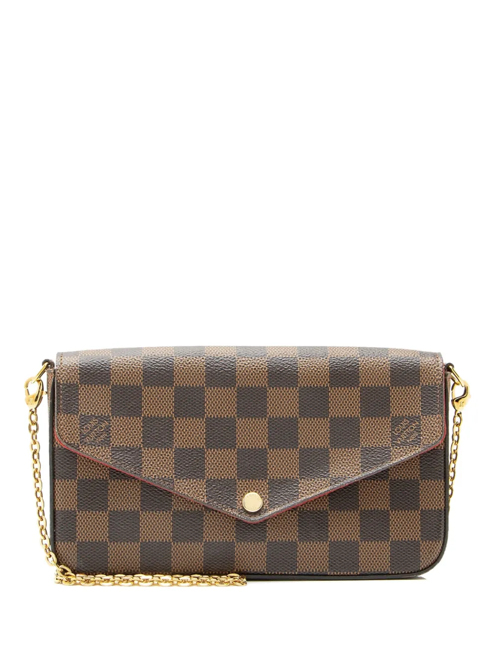Louis Vuitton Pre-Owned 2018 Pochette Félicie Damier chain clutch bag - Marrone