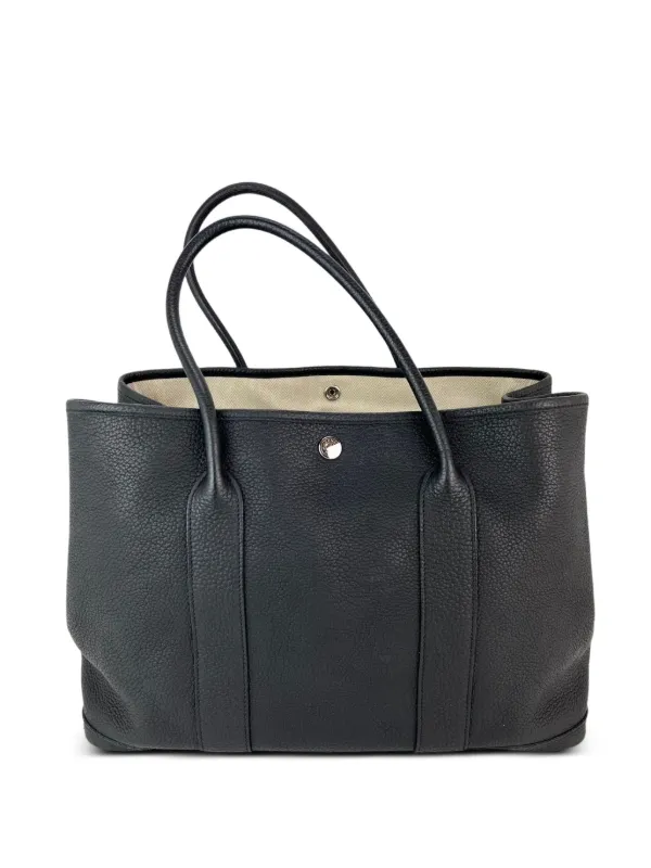 Hermès Pre-owned MM 36 Negonda Garden Party Leather Tote Bag in Black
