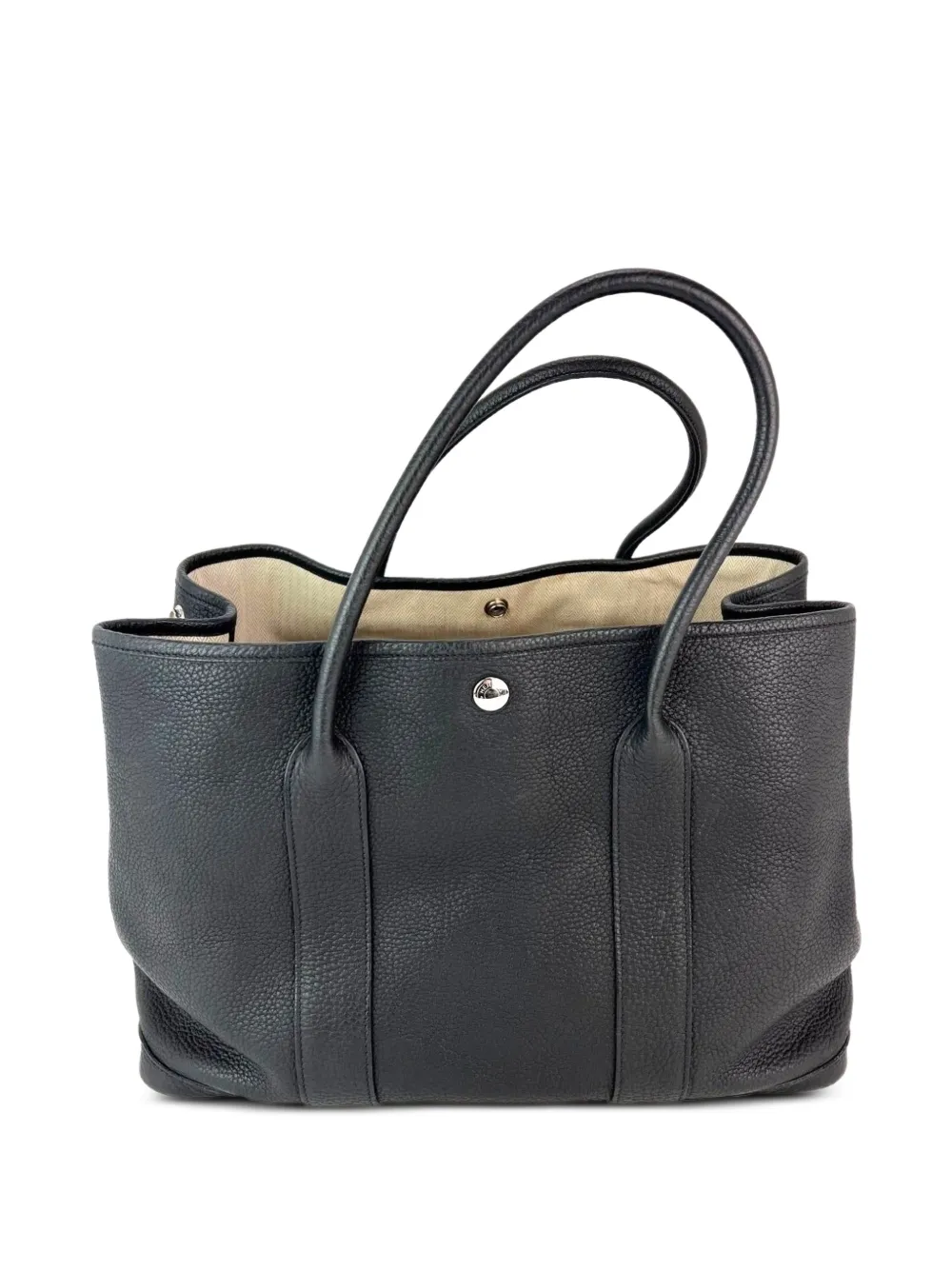 Hermès Pre-owned MM 36 Negonda Garden Party Leather Tote Bag in Black, view 2