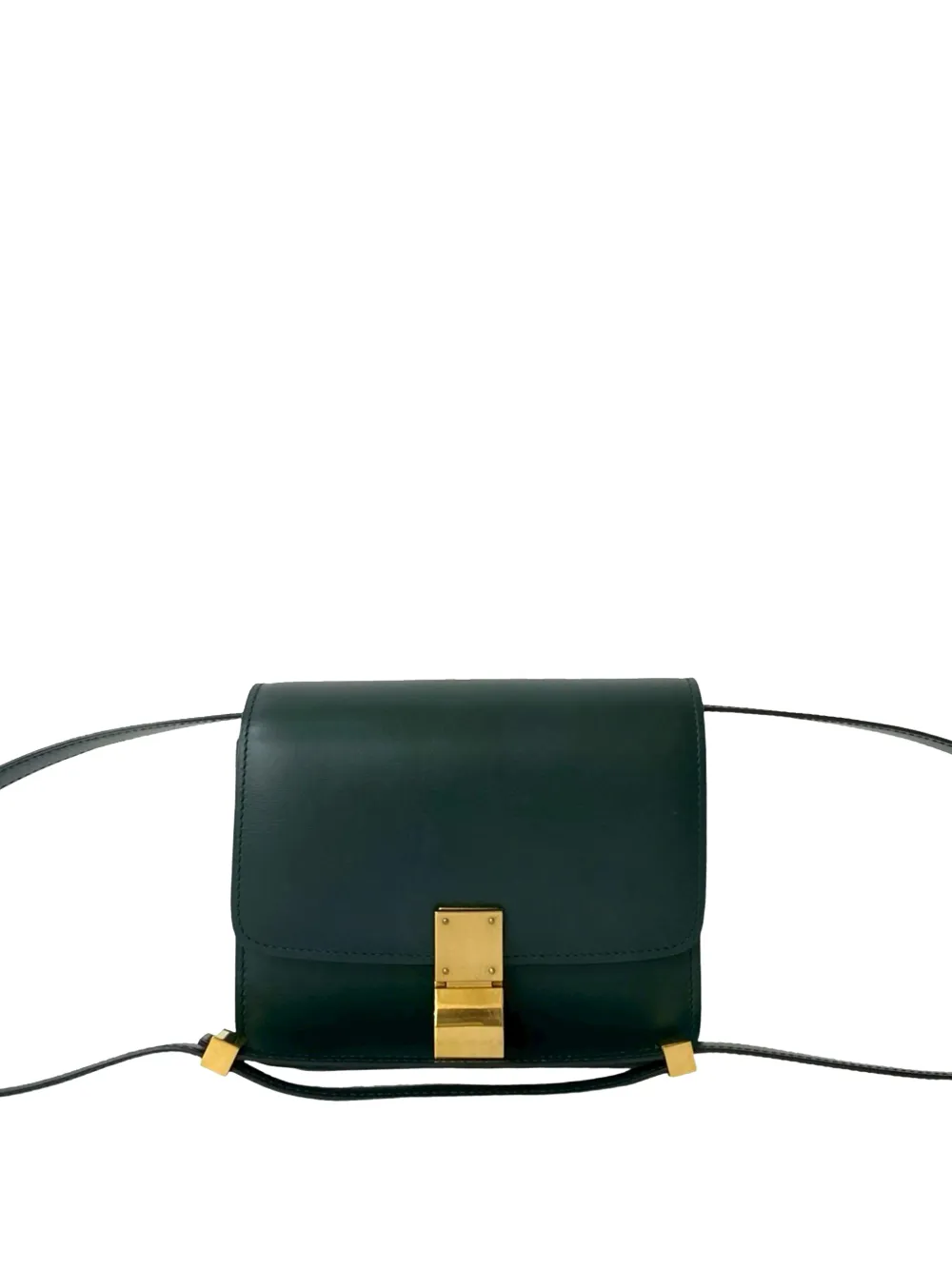 Celine Pre-Owned Borsa a tracolla Classic Box piccola in pelle di vitello 2019 - Verde