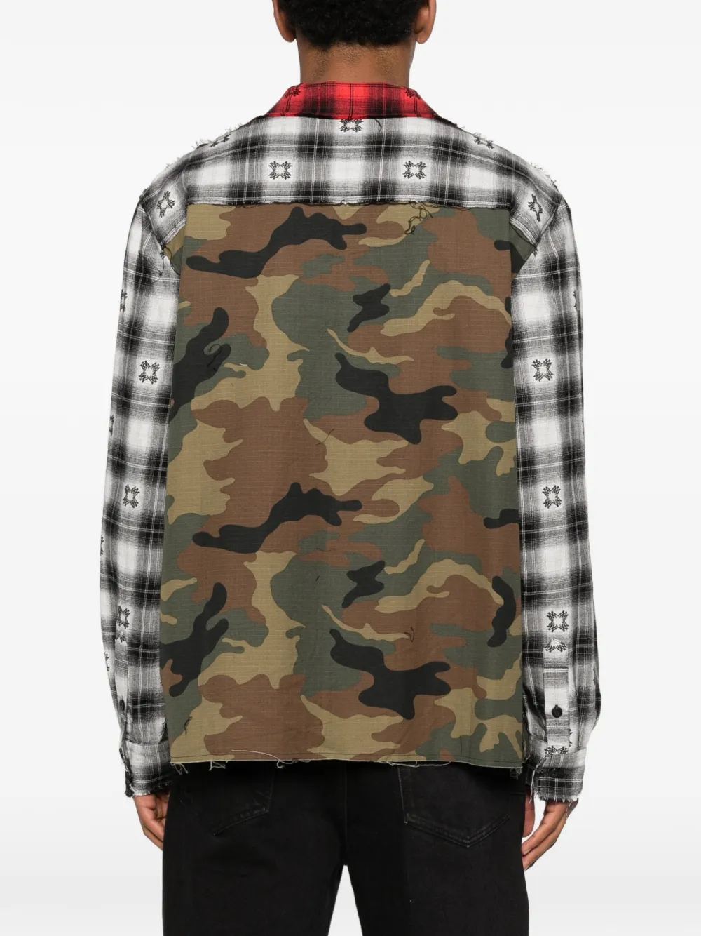 AMIRI Spliced MA Quad overhemd met patchwork Rood
