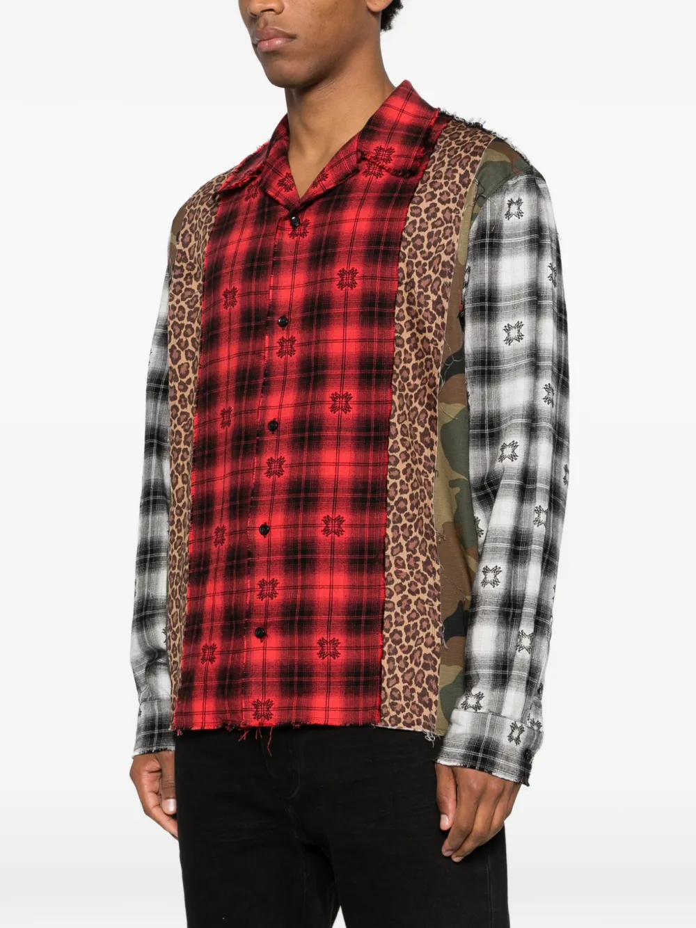 AMIRI Spliced MA Quad overhemd met patchwork Rood