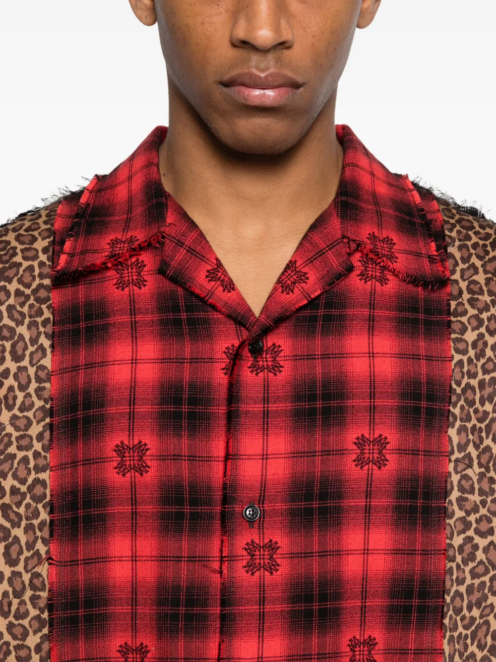 AMIRI Spliced MA Quad overhemd met patchwork Rood