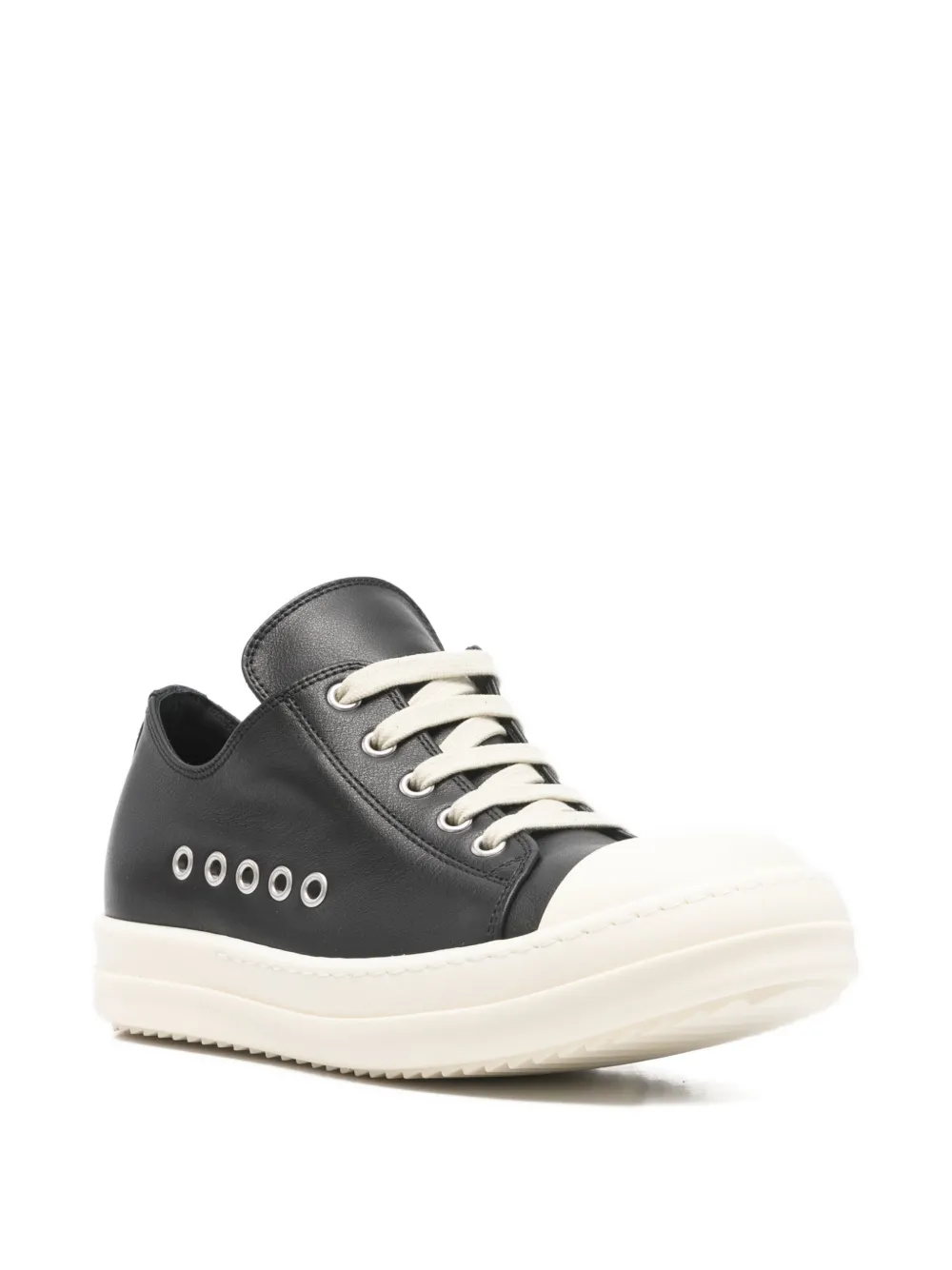 Rick Owens leather sneakers Zwart