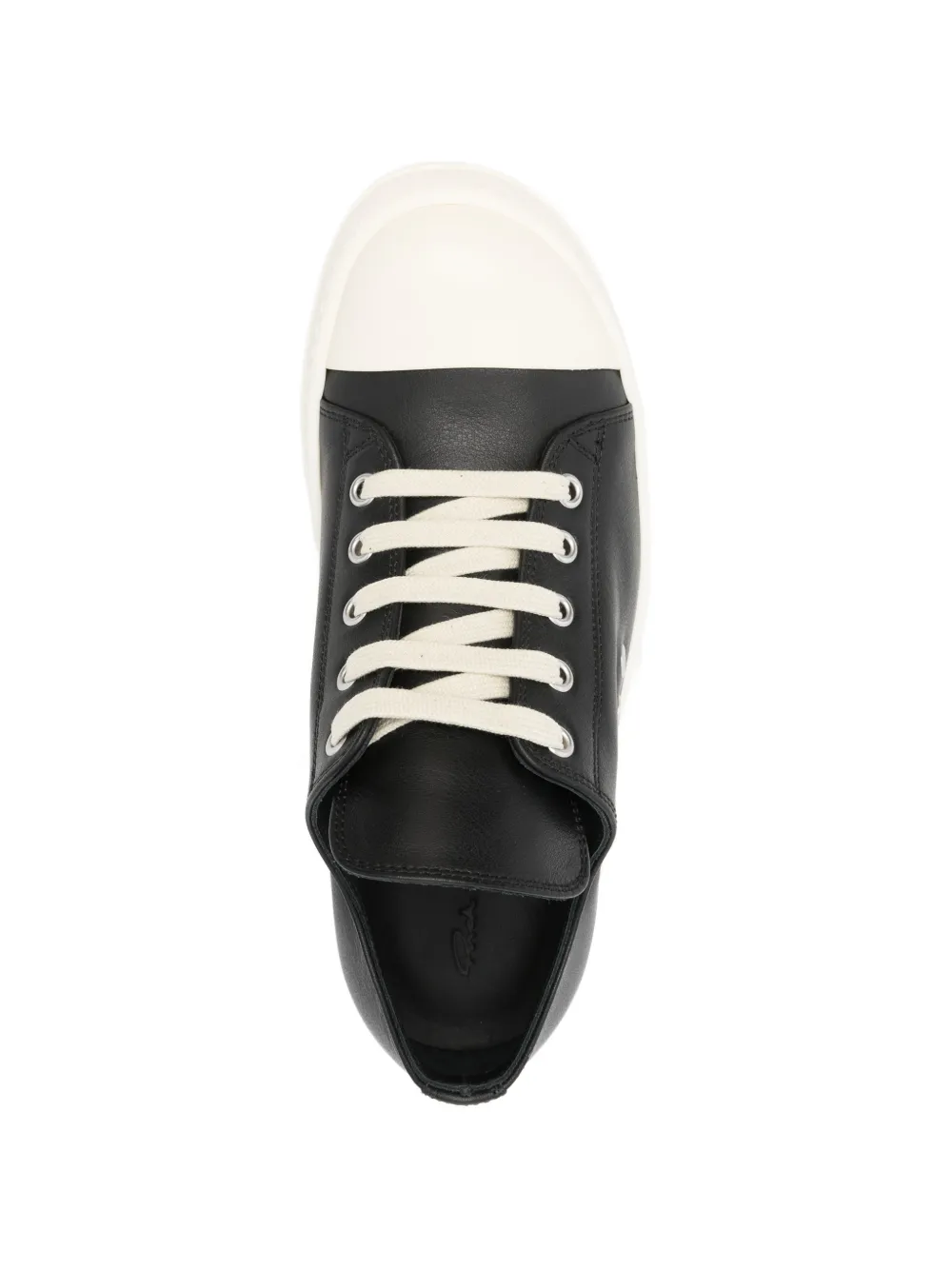 Rick Owens leather sneakers Zwart