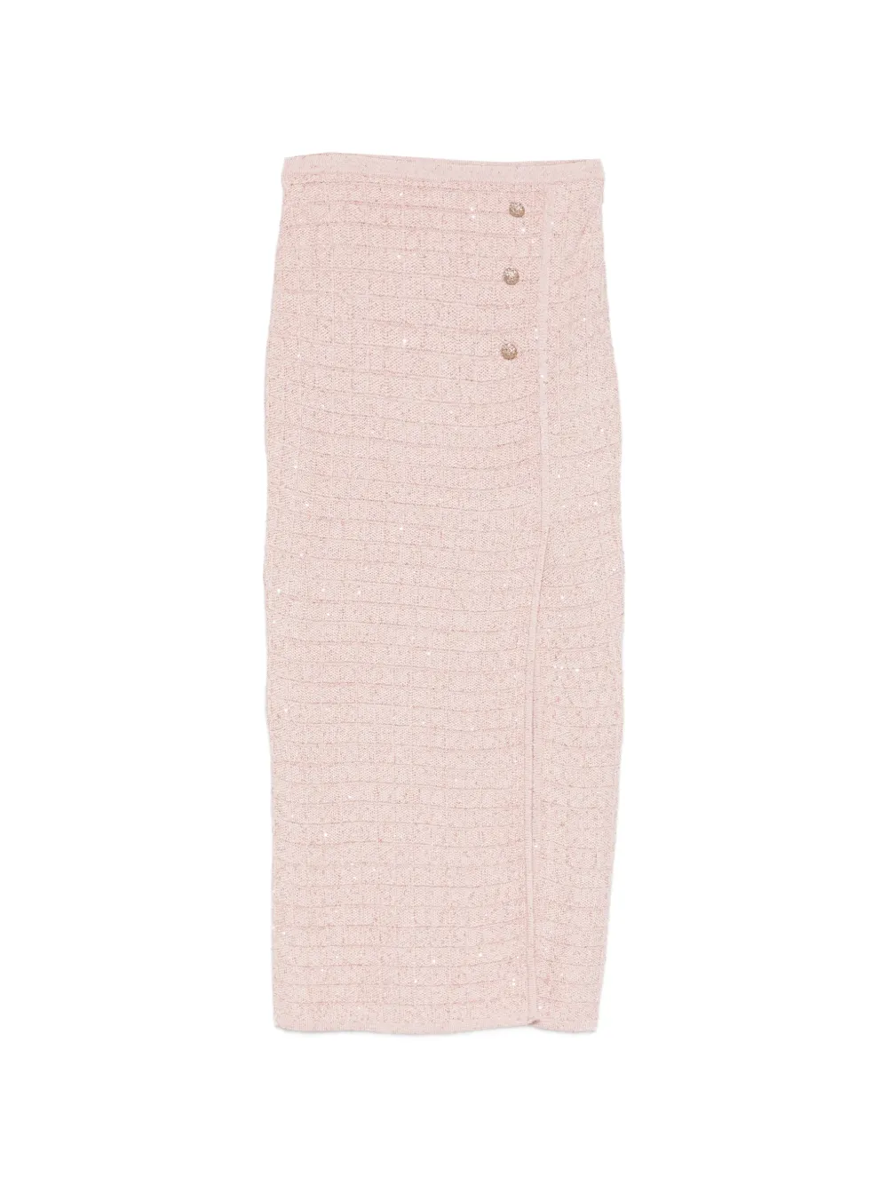 Alessandra Rich button-embellished midi skirt - Rosa