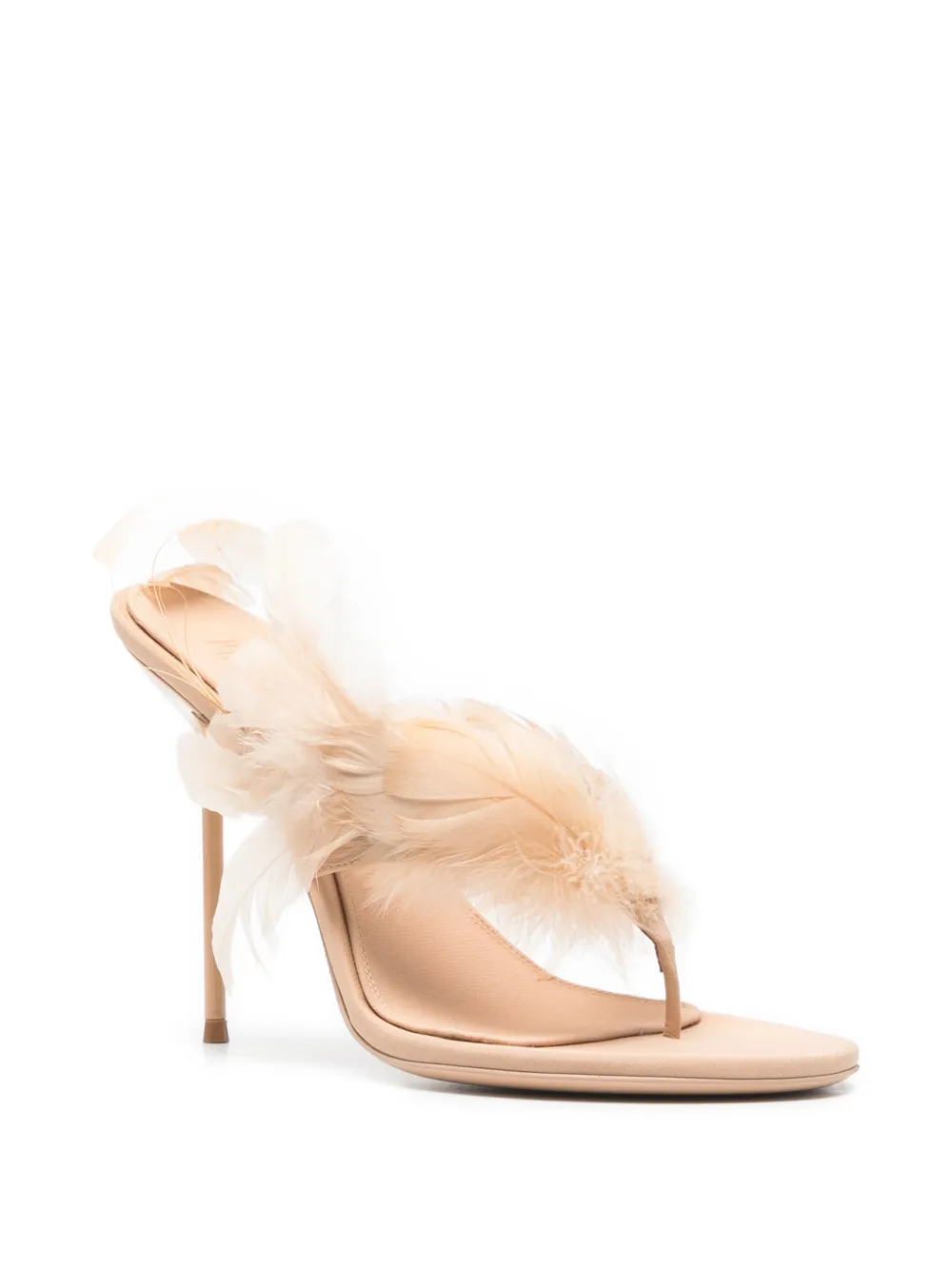 Paris Texas Lidia feather sandals Beige