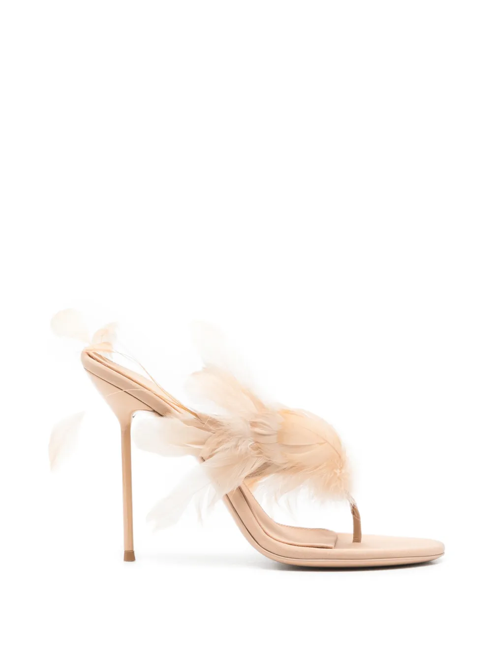 Paris Texas Lidia feather sandals Beige
