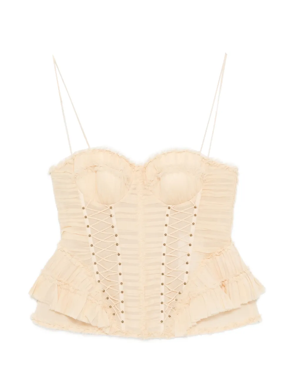 ZIMMERMANN Rebellion frayed top - Toni neutri