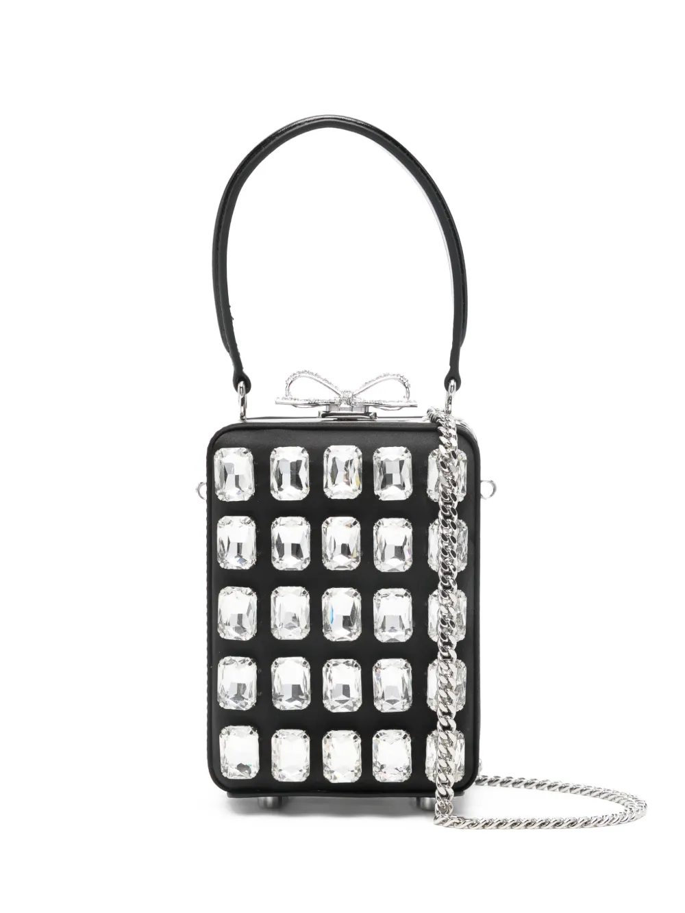 Self-Portrait micro crystal-embellished tote bag - Nero