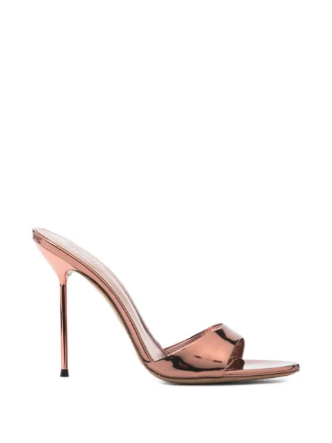 Paris Texas Lidia metallic-effect mules