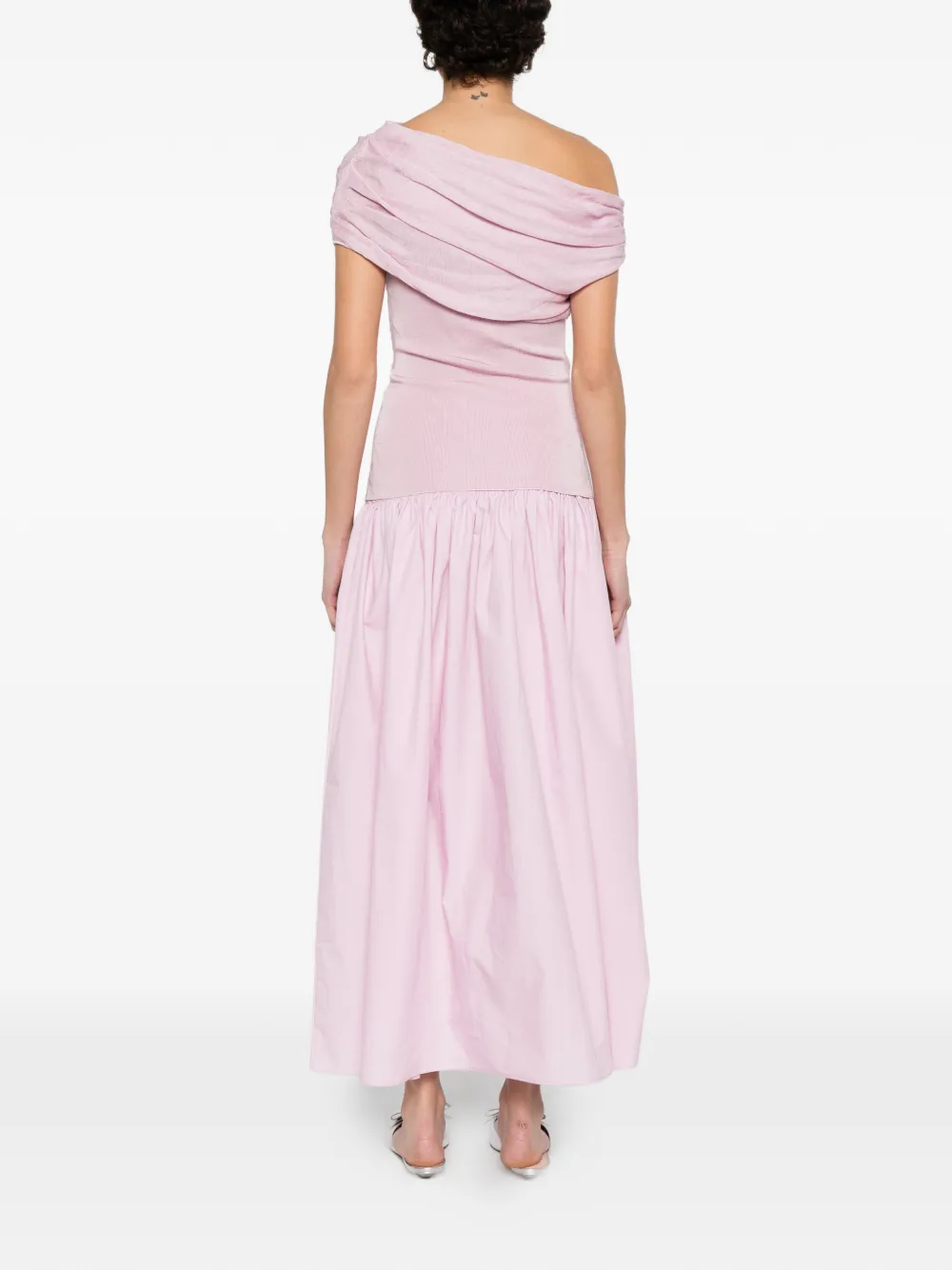 Draped Ruched Midi Dress