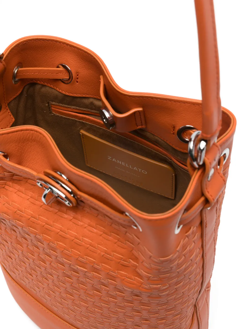 Zanellato Monda bucket-tas met textuur Oranje