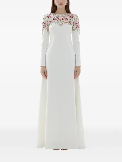 Dina Melwani long-sleeves maxi dress