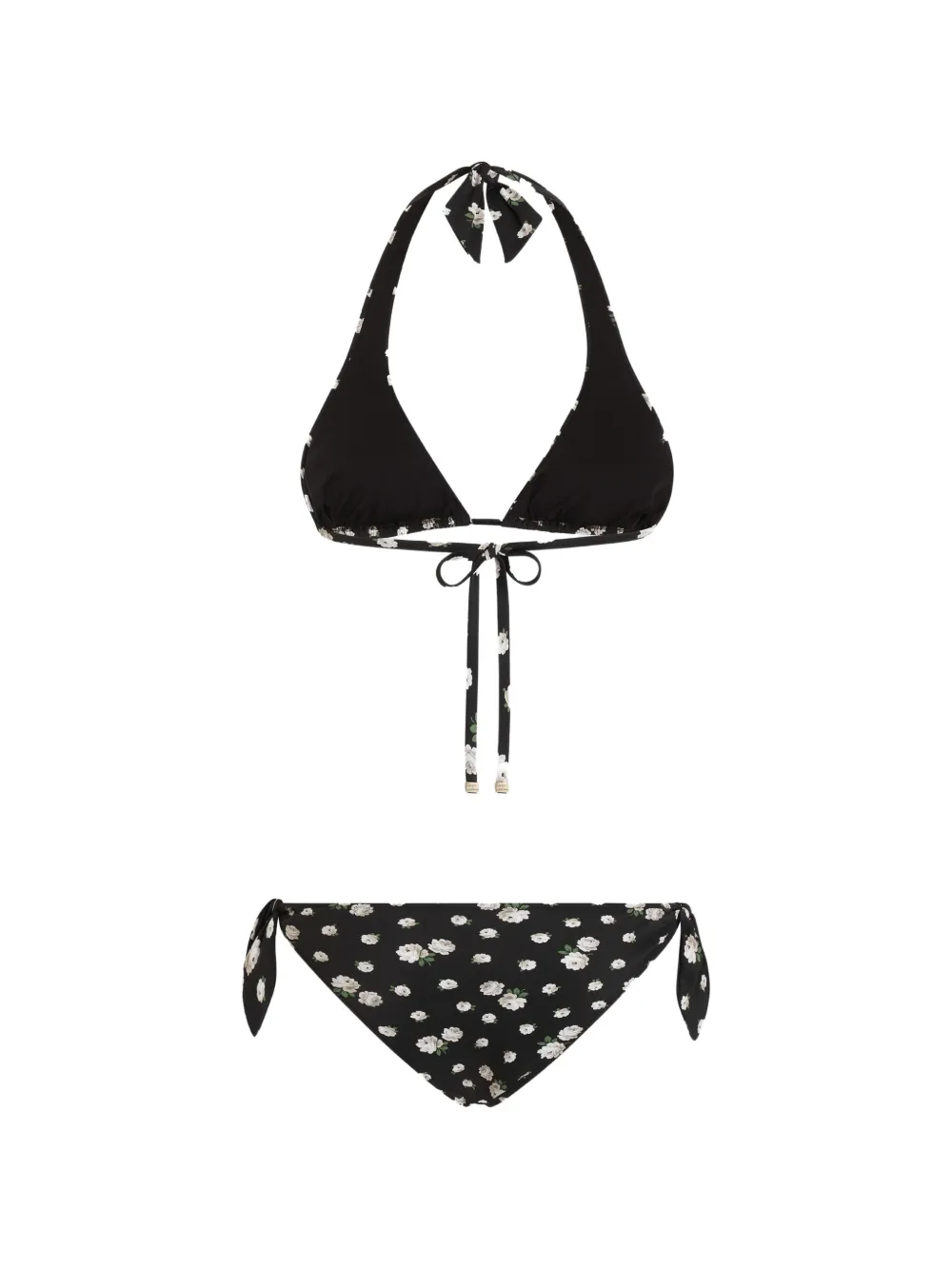 Dolce & Gabbana Bikini met roosprint Zwart