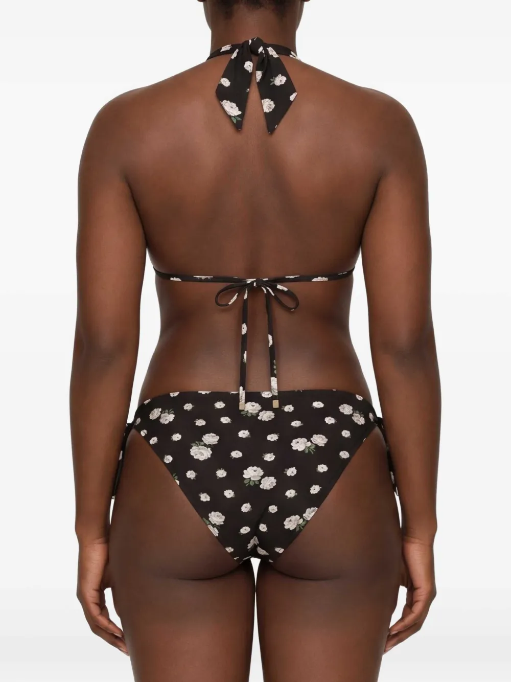 Dolce & Gabbana Bikini met roosprint Zwart