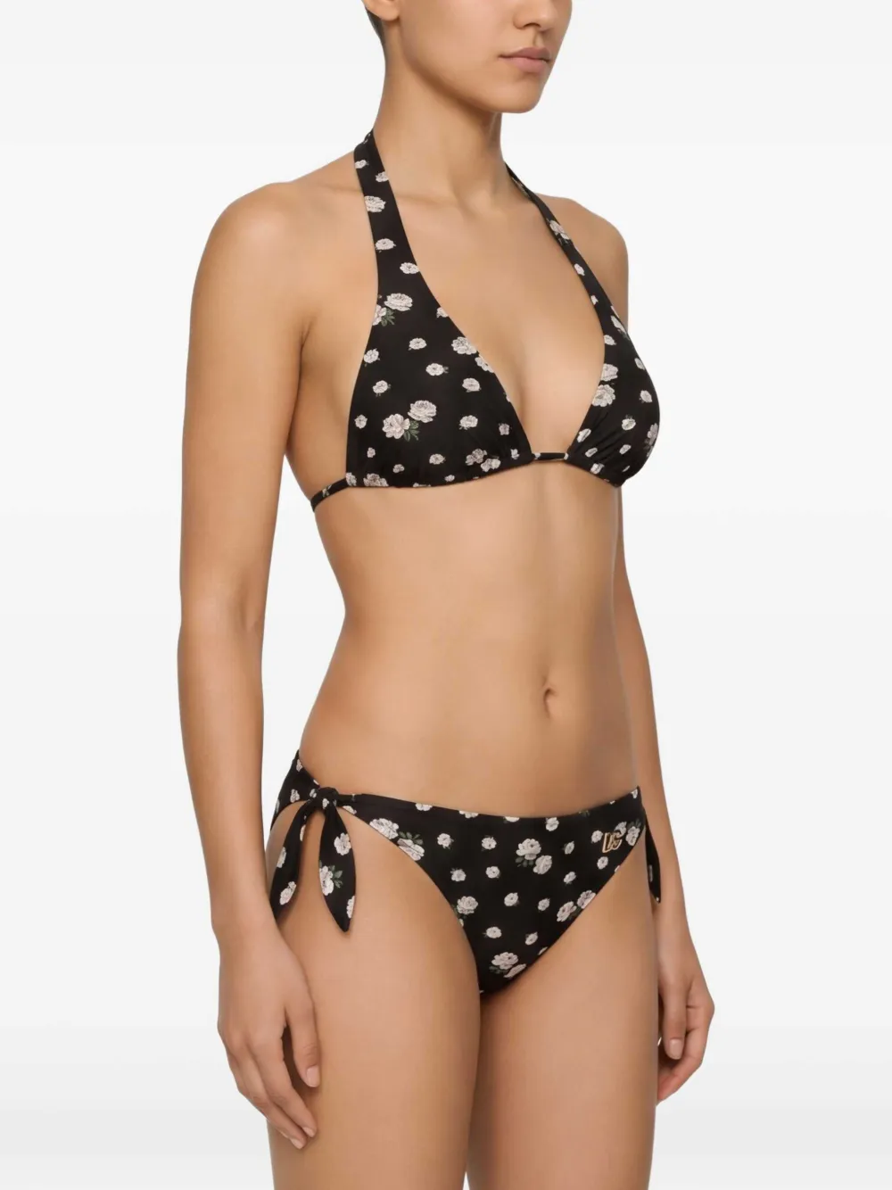 Dolce & Gabbana Bikini met roosprint Zwart