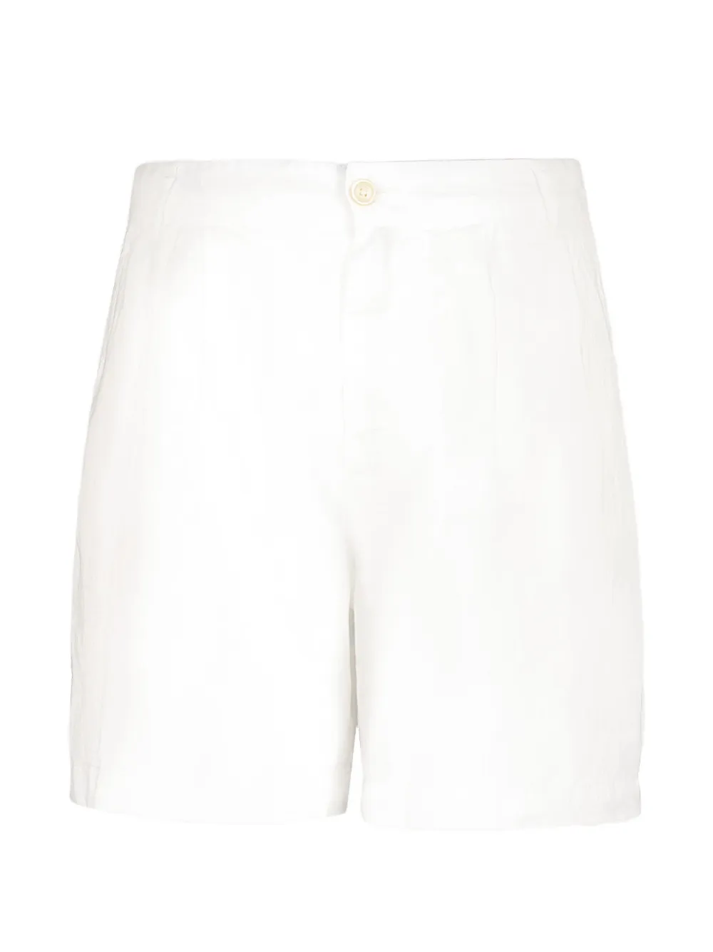 120% Lino pleated linen shorts - White