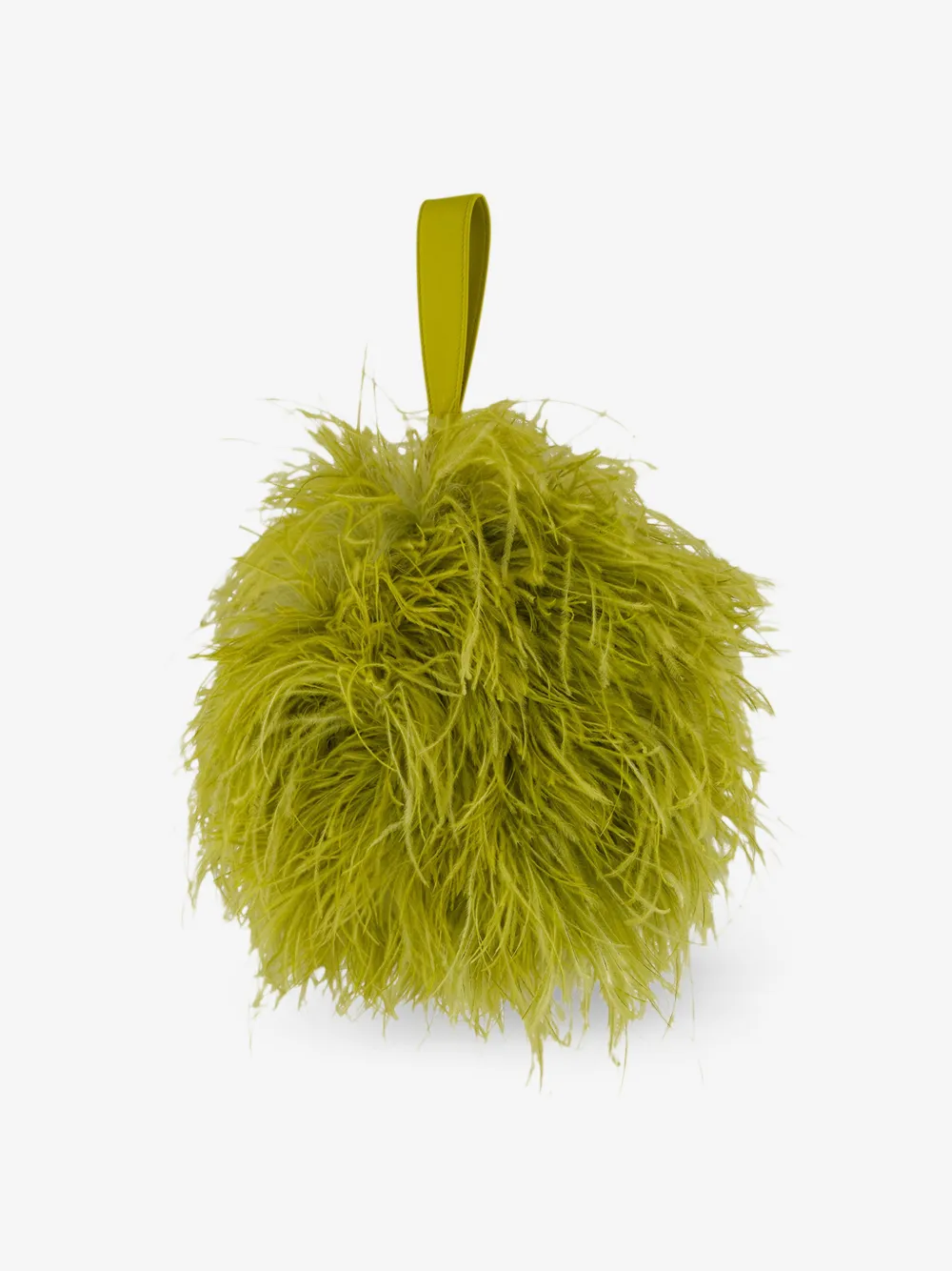 mini Double Gancini ostrich-feather clutch bag