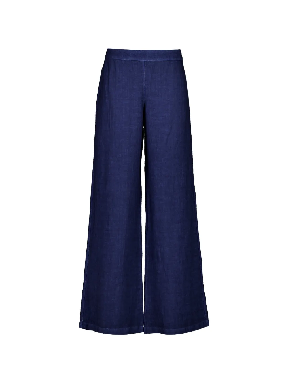 120% Lino wide-leg linen palazzo trousers - Blu