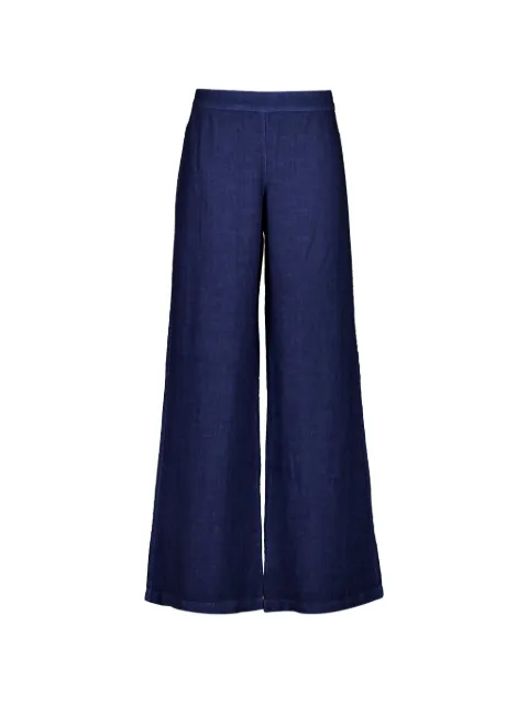 120% Lino wide-leg linen palazzo trousers