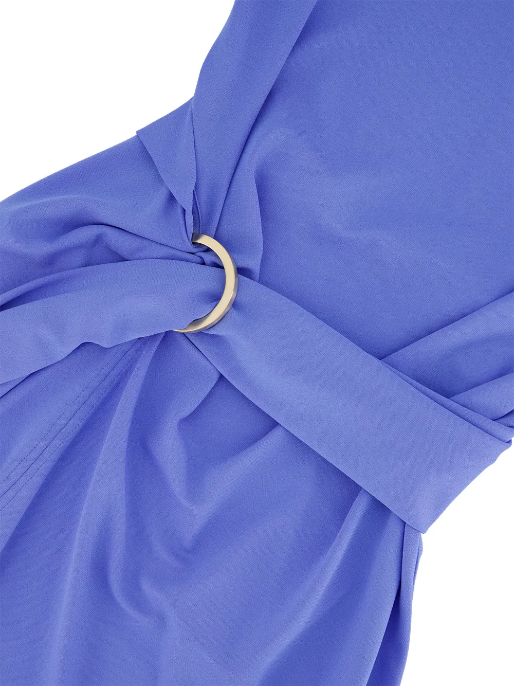  Ferragamo Ring-detail Draped Mini Dress - Purple 