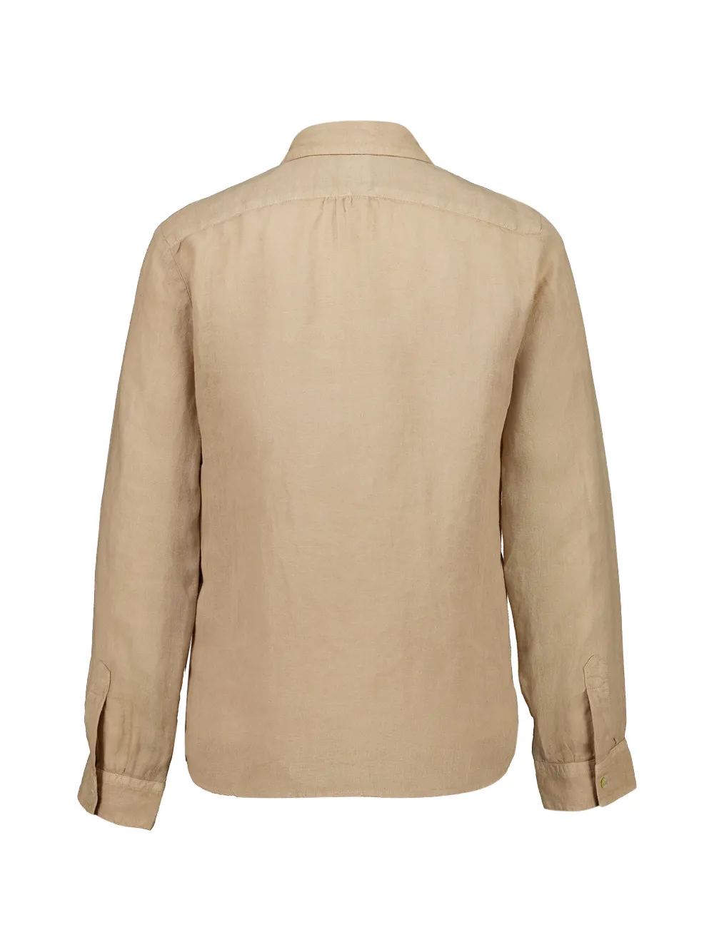 120% Lino Savana blouse met lange mouwen Beige