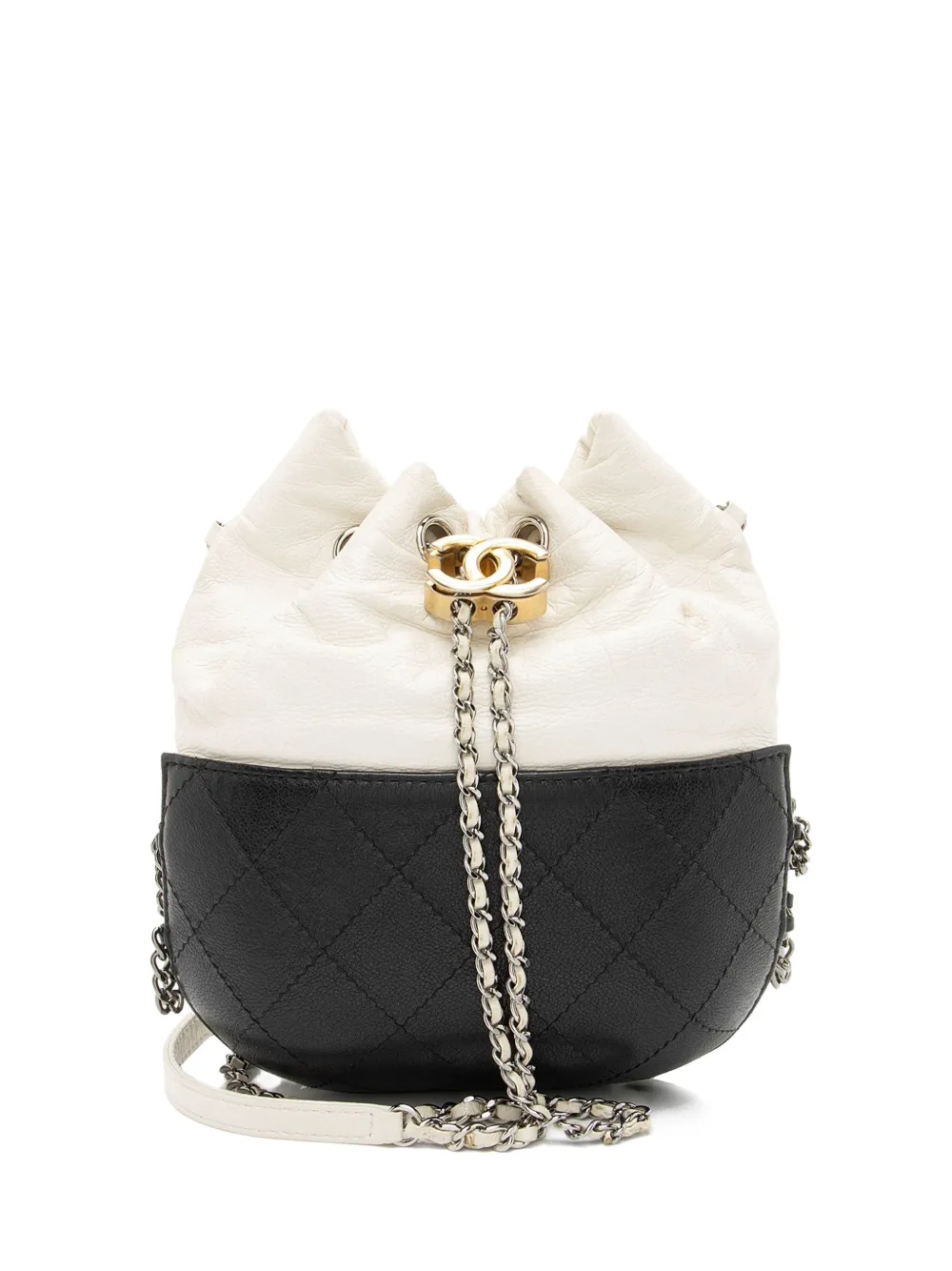 CHANEL Pre-Owned 2018 small Gabrielle bucket bag - Bianco