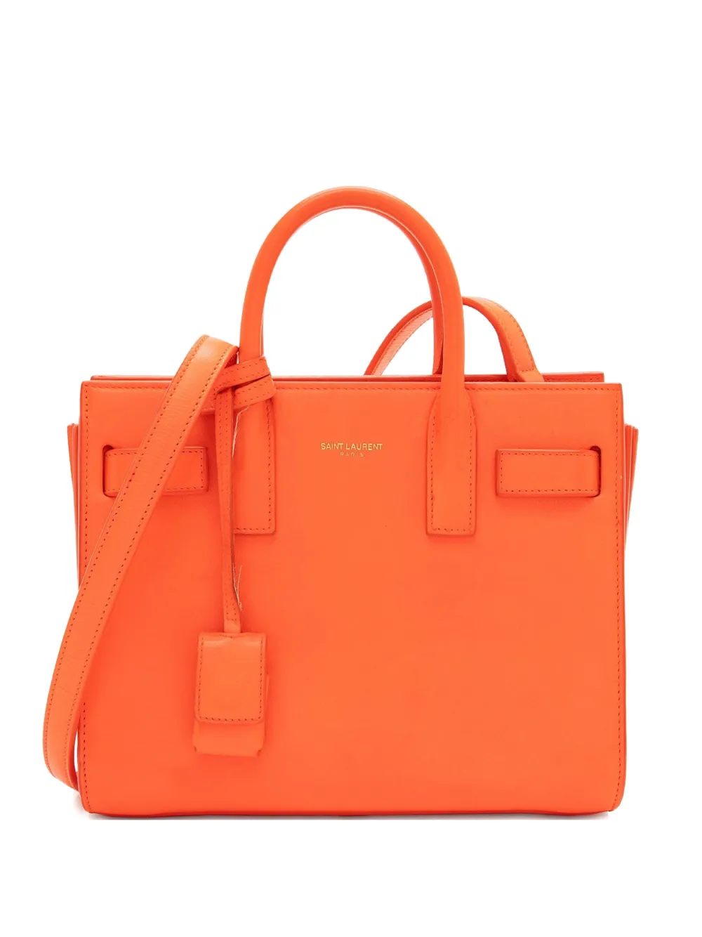 Saint Laurent Pre-Owned nano Sac De Jour leather tote bag - Arancione