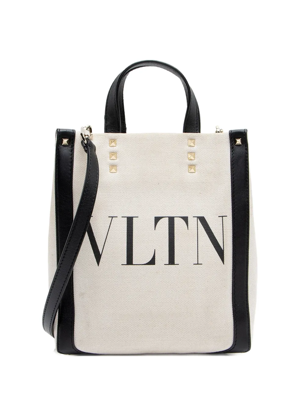 Valentino Garavani Pre-Owned logo-lettering tote bag - Toni neutri