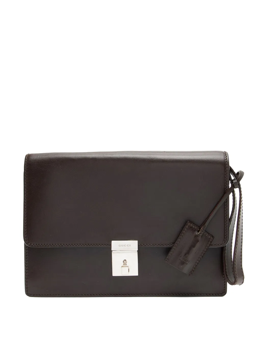 Gucci Pre-Owned leather clutch bag - Marrone