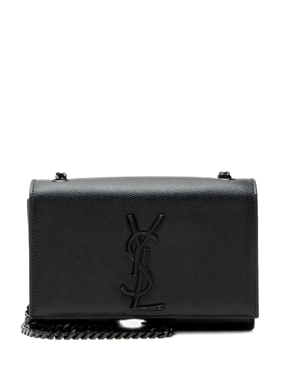 Pre-owned Saint Laurent 2016 Samll Kate Grain-leather Cross Body Bag In Black