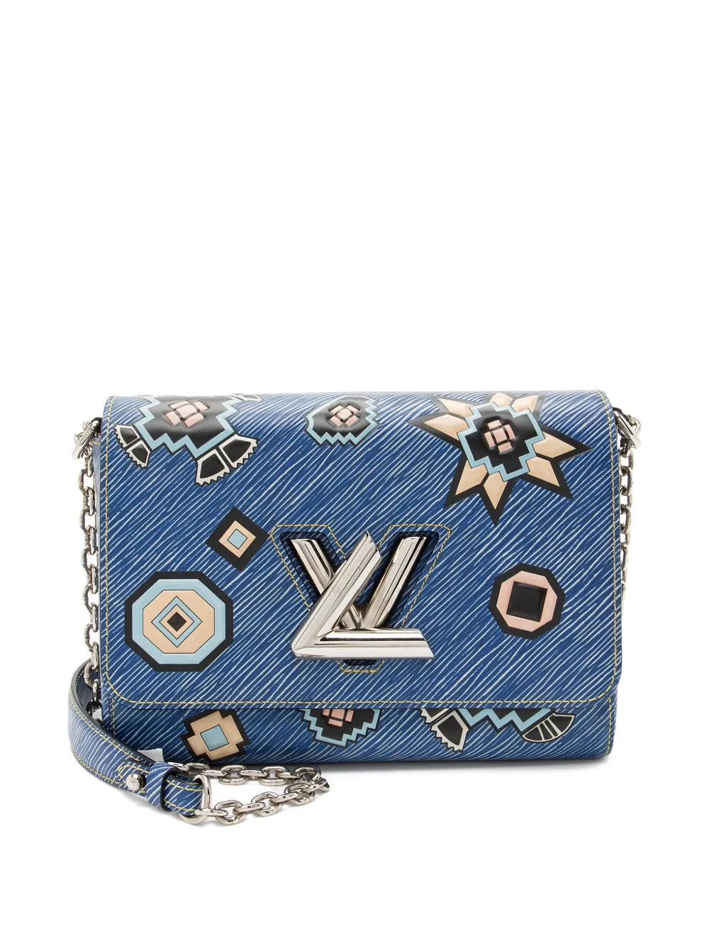 Louis Vuitton Pre-Owned 2015 Azteque twist crossbody bag - Blu