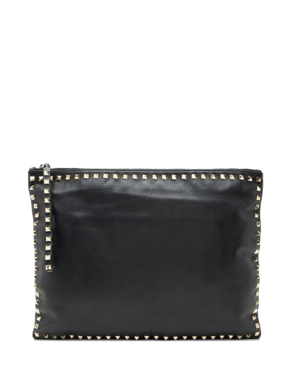 Valentino Garavani Pre-Owned leather rockstud clutch bag - Nero