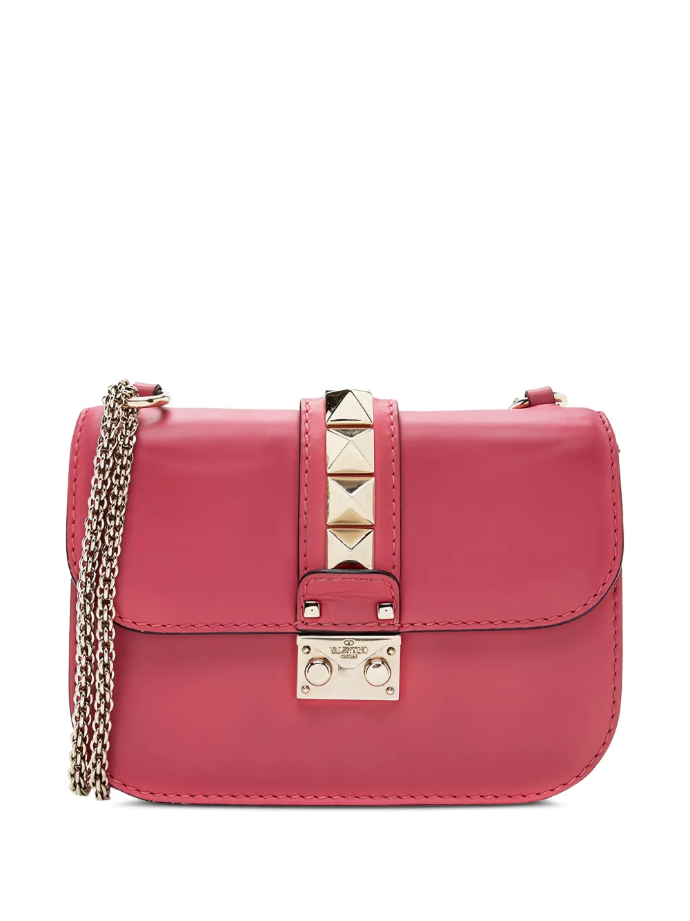 Valentino Garavani Pre-Owned studded-details chain-strap satchel bag - Rosa