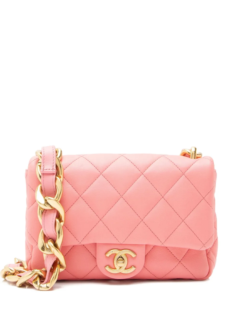 CHANEL Pre-Owned smal Funky Town leather shoulder bag - Rosa