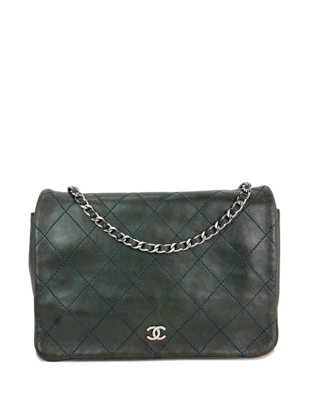 CHANEL Pre-Owned 2013-2014 Wallet On Chain cross-body bag - Verde