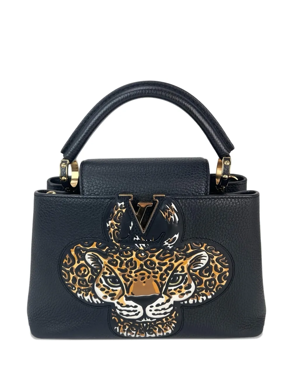 Louis Vuitton Pre-Owned BB Capucines Trapped Leopard tote bag - Nero