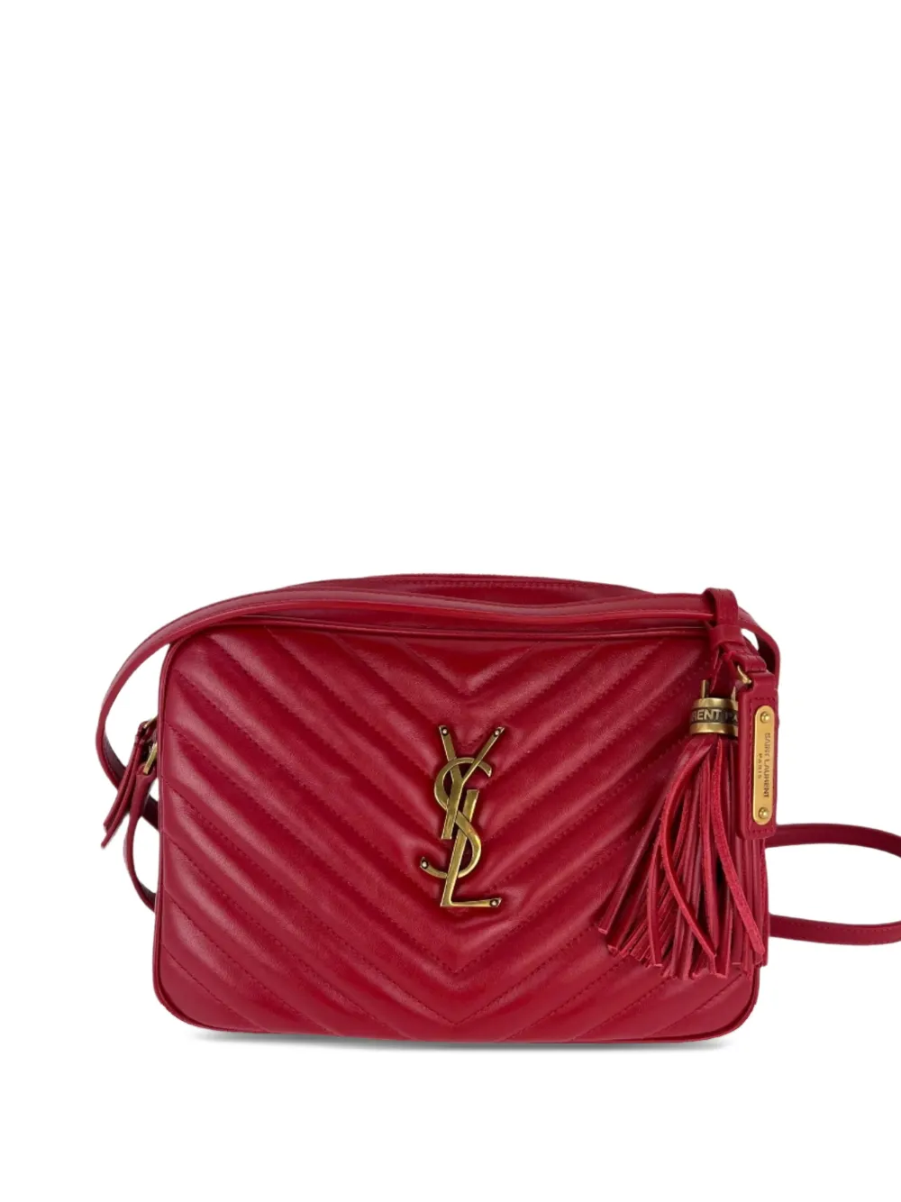 Saint Laurent Pre-Owned Lou Camera tassel-detail cross-body bag - Rosso