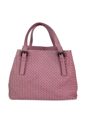 Bottega Veneta Pre-Owned イントレチャート ハンドバッグ | ピンク