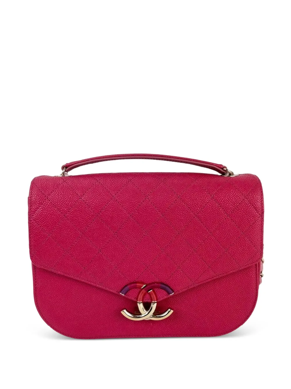 CHANEL Pre-Owned 2017-2018 medium Paris-Cuba quilted tote bag - Rosa