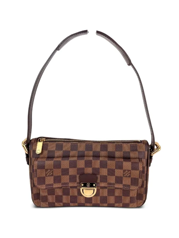 Louis Vuitton Pre-owned Ravello GM Checked Shoulder Bag in Brown