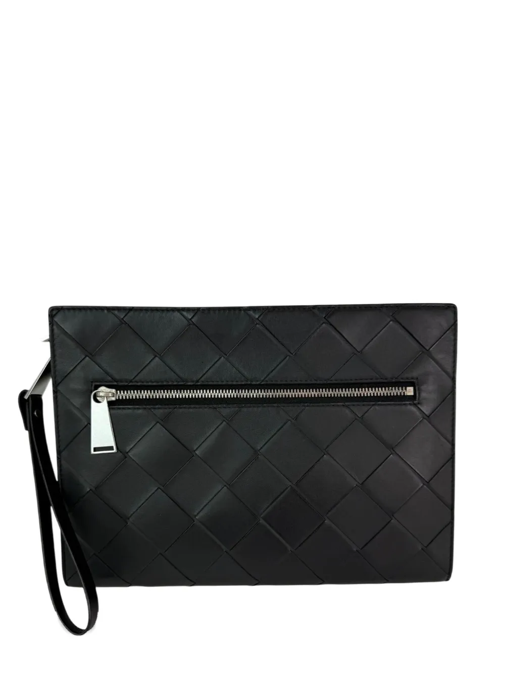 Bottega Veneta Pre-Owned maxi Intrecciato-design clutch bag - Nero