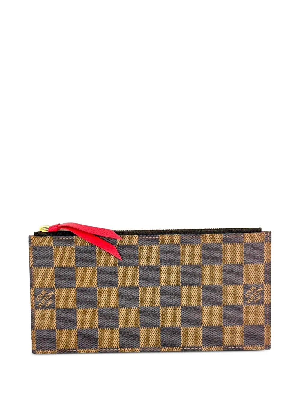 Louis Vuitton Pre-Owned Damier Ebène zip wallet - Marrone